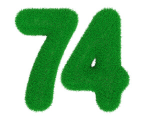 grass number 74 green with generative AI