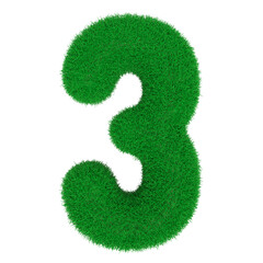 grass number 3 green with generative AI