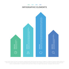 Vector modern shapes options infographic elements for business with icons template design