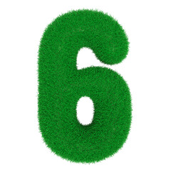 grass number 6 green with generative AI