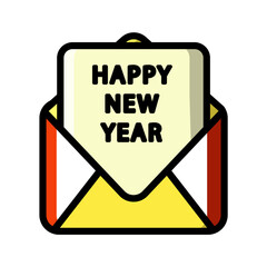 Obraz premium happy new year icon