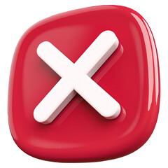 Obraz premium 3d icon cross mark