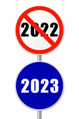 Round sign New Year 2023