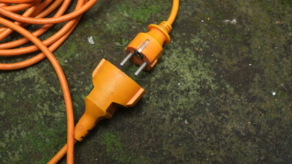 orange electric plug