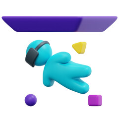 virtual 3d render icon illustration