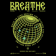 globe grid with slogan Vector design for t-shirt graphics, banner, fashion prints, slogan tees, stickers, flyer, posters and other creative uses