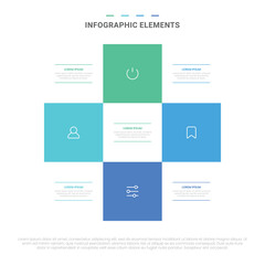 Vector modern shapes options infographic elements for business with icons template design