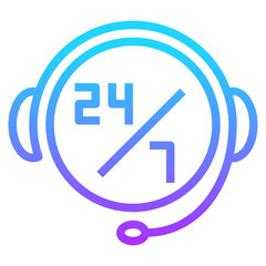 support gradient line icon