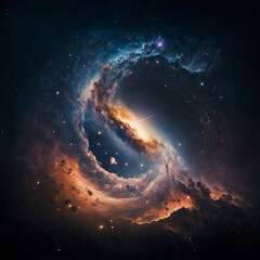 Obraz premium Space galaxy background with planets and stars