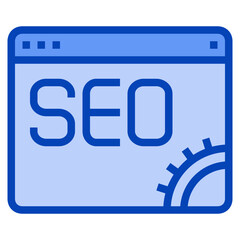 seo blue icon