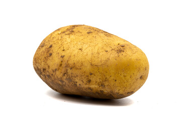 Potato isolated on a white background. Organic potatoes. clipping path, full depth of field
