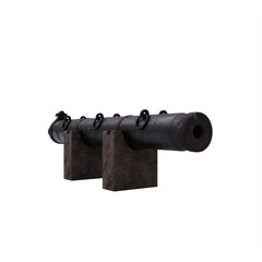 Medieval Cannon isolated
