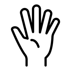 Obraz premium hand line icon