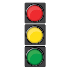 Black traffic lights icon isolated on a white background