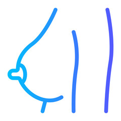 breast gradient icon