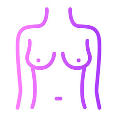 breast gradient icon