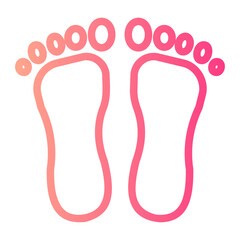 feet gradient icon