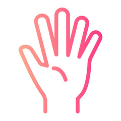 Obraz premium hand gradient icon
