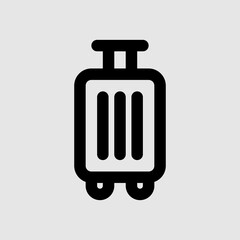 Suitcase icon in line style about travel, use for website mobile app presentation