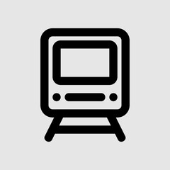 Train icon in line style about travel, use for website mobile app presentation