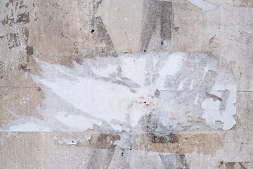 Old torn street poster background, abstract ripper paper collage
