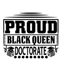 proud black queen doctorate svg