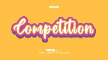 Sticker Text Effects - Editable Competition Slogan Text.