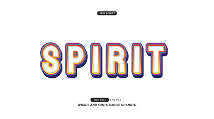 Fototapeta premium Sticker Text Effects - Editable Spirit Slogan Text.