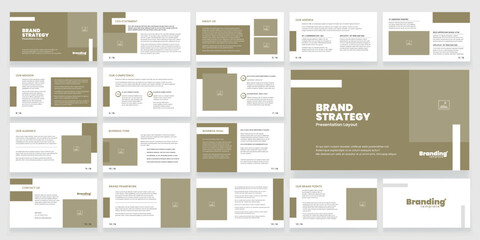 Fototapeta na wymiar Brand Strategy Presentation Layout Brand Strategy guidelines