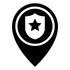 police station glyph icon