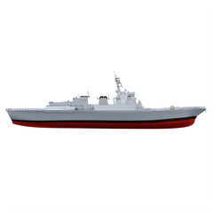 Fototapeta premium warship isolated
