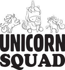  unicorn squad.eps File, Typography T-Shirt Design