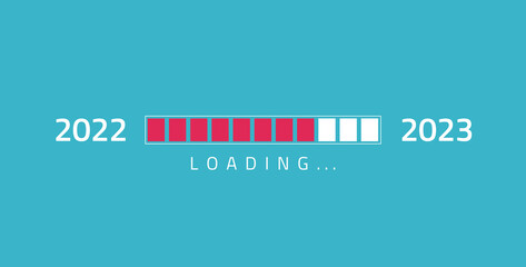 Loading new year 2022 to 2023 in progress bar.