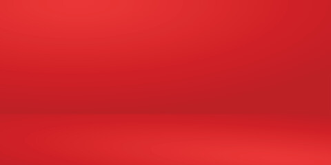 Fototapeta premium Vibrant background in blank red tones. Empty stand to show the product.