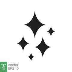 Shine, clean star icon. simple flat icon. Fresh, sparkle, bright, twinkle, shiny, glow, spark, celebration element. Vector illustration isolated on white background. EPS 10.