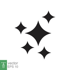 Obraz premium Shine, clean star icon. simple flat icon. Fresh, sparkle, bright, twinkle, shiny, glow, spark, celebration element. Vector illustration isolated on white background. EPS 10.