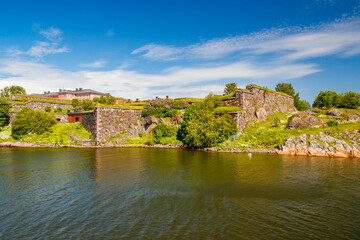 Fototapeta na wymiar The Suomenlinna Fortress in summer day in Helsinki, Finland.