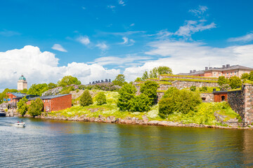 The Suomenlinna Fortress in summer day in Helsinki, Finland.