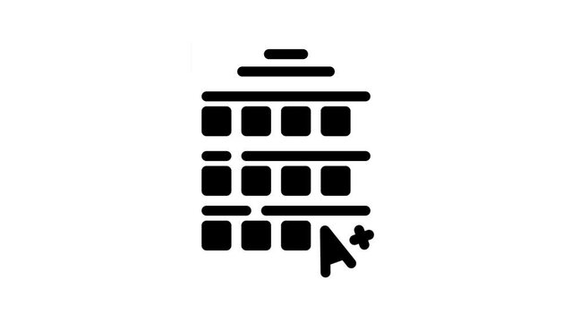 test school glyph icon animation