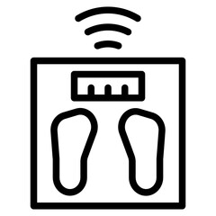 weighing outline icon