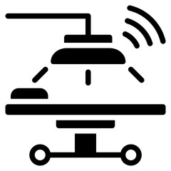 Obraz premium surgical bed glyph icon