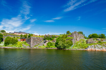 Fototapeta na wymiar The Suomenlinna Fortress in summer day in Helsinki, Finland.