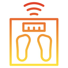 weighing gradient line icon