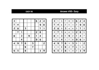 Sudoku puzzle game.Sudoku puzzle with a solution - EASY LEVEL