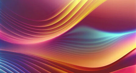 Obraz premium Colorful neon light lines as abstract wallpaper (Generative AI)