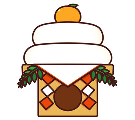 鏡餅　イラスト素材