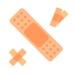 adhesive plaster. Health care. First aid. Medical design. Vector illustration. Stock image.