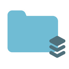Folder Icon Solid Two Color