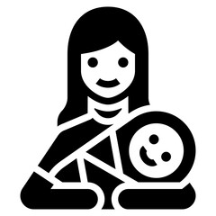 babysitter glyph icon