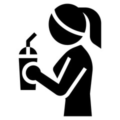 drinking glyph icon